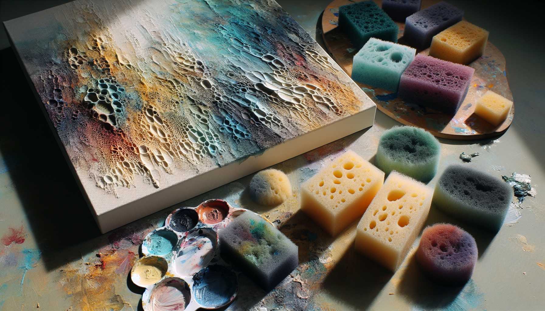 Textur in Gemälde mit Schwamm und Acrylfarben - Ein Leitfaden