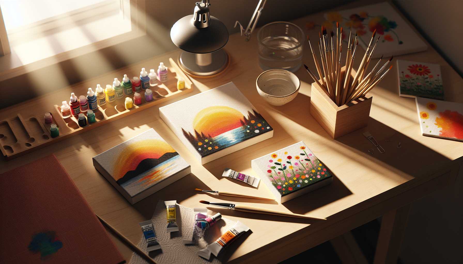 Kleinformatige Leinwandkunst-Projekte für Anfänger: Einfache Mal-Inspiration