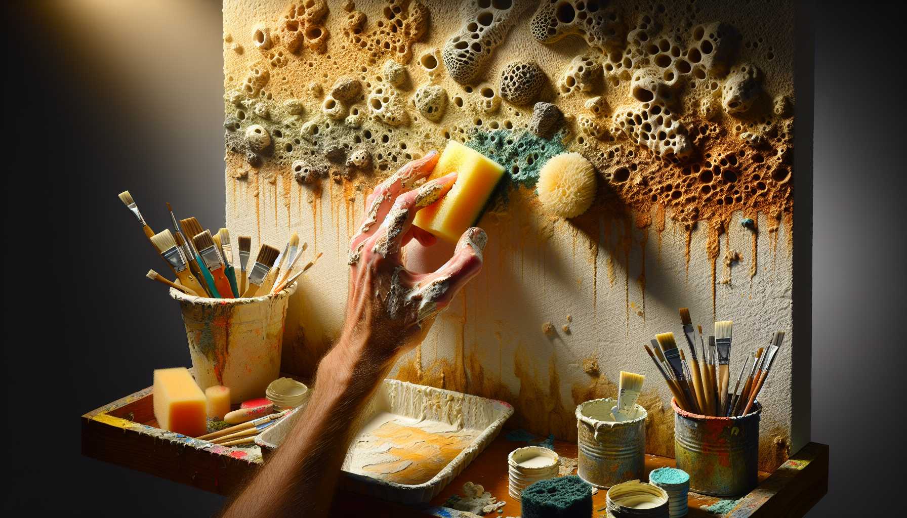 Schwammmaltechniken meistern: 8 einfache Textureffekte für Anfänger