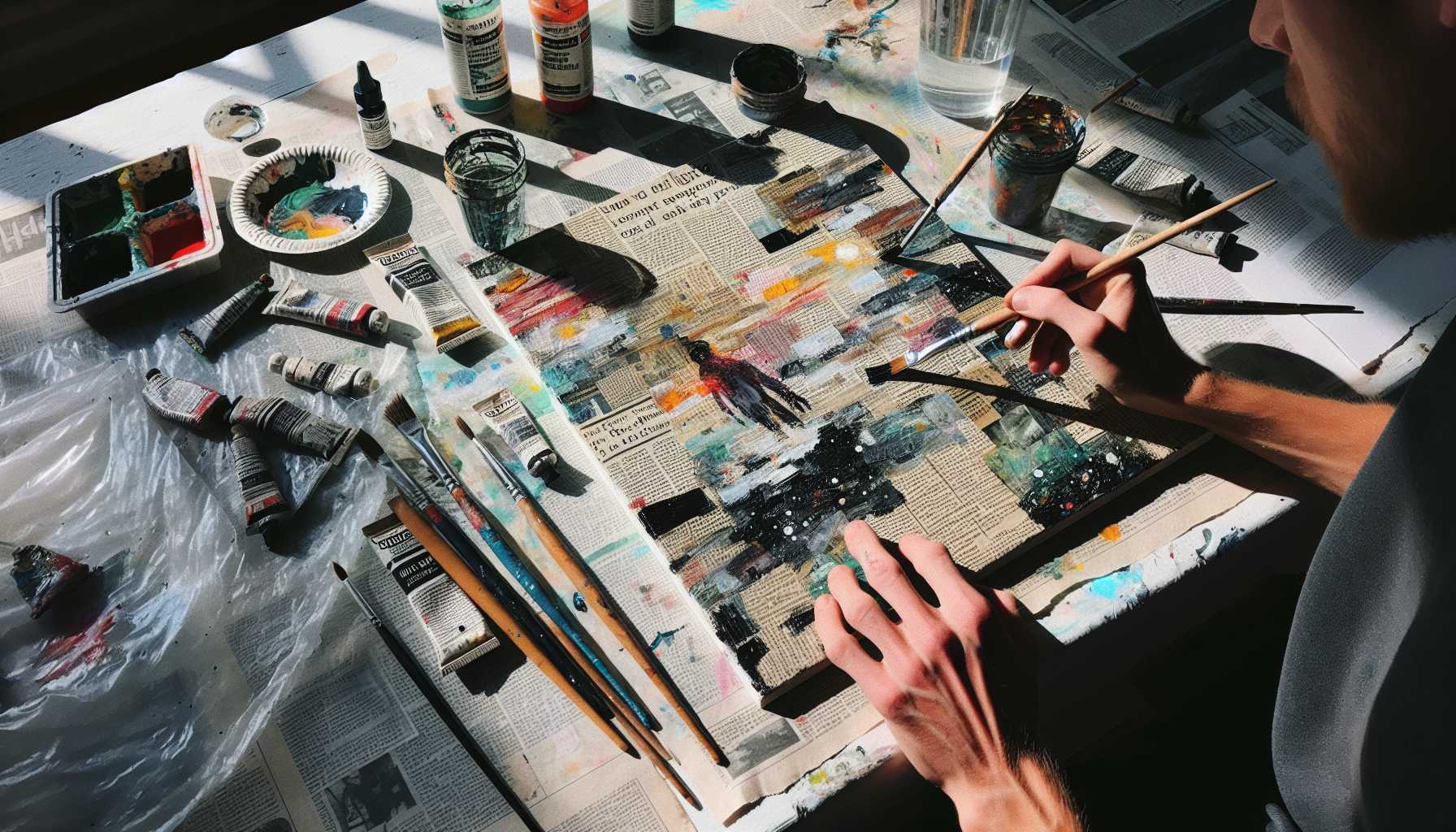 Malen mit Zeitungen: Mixed-Media-Anleitung für Anfänger