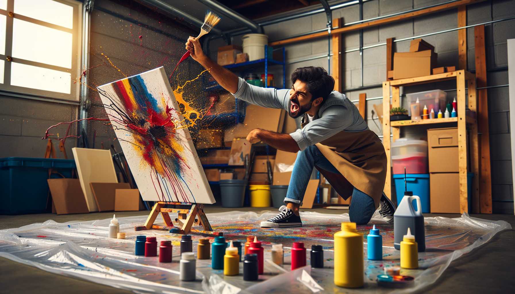 Farbspritzer-Kunst für Anfänger: Action Painting Grundlagen lernen