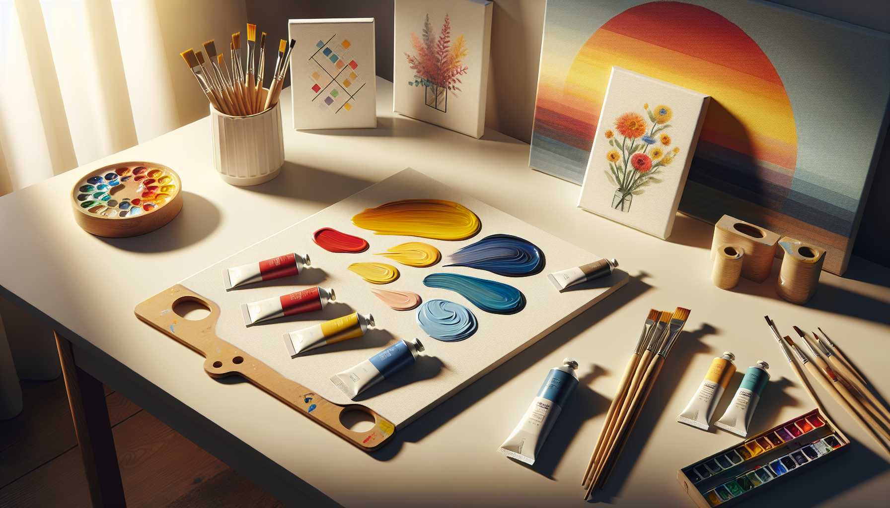 15 Einfache Malprojekte mit drei Farben für Anfänger