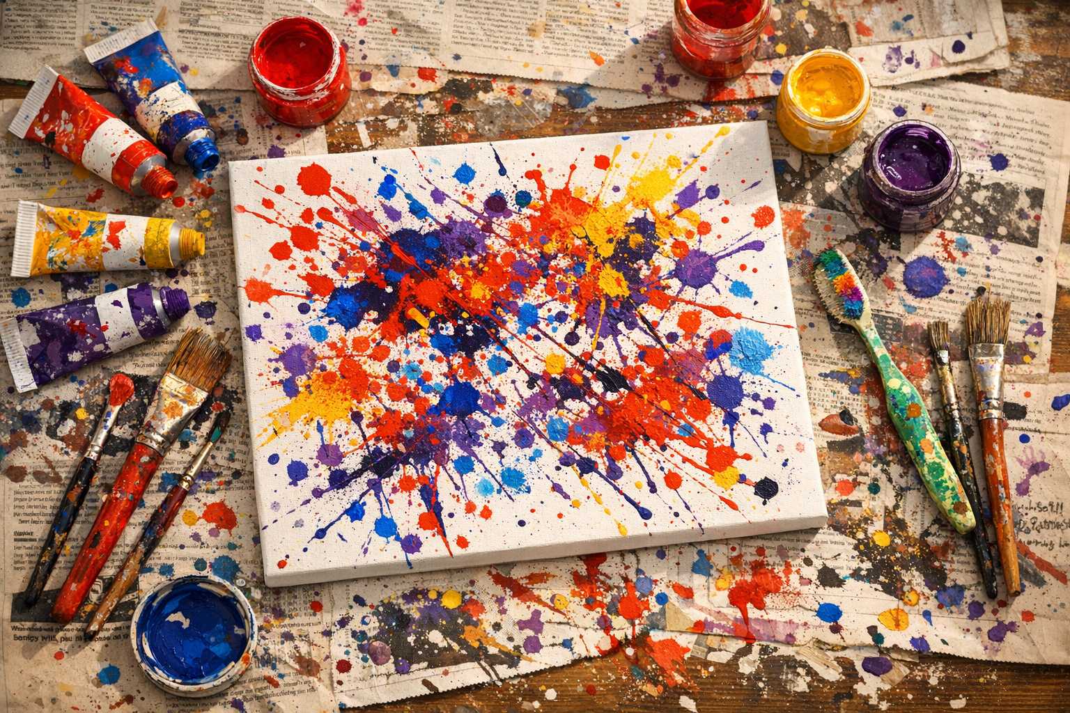 Sofortige Kunstwerke: Schnelle Klecks-Kunst-Projekte für Anfänger