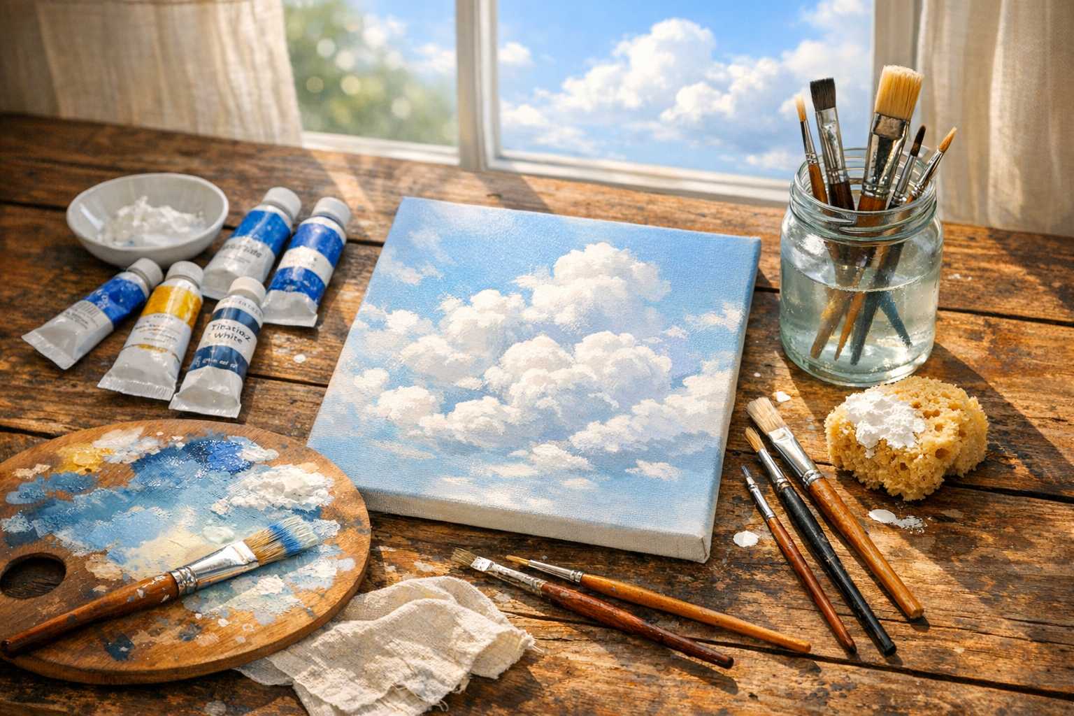 Einfache Himmelszeichnungen: Anfängertechniken für die Wolkenmalerei