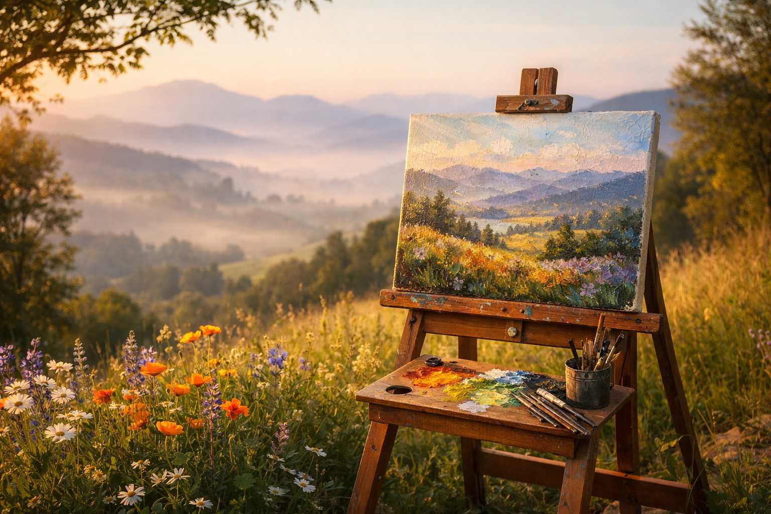 Der Reiz der Atmosphärischen Perspektive in der Impressionistischen Landschaftskunst