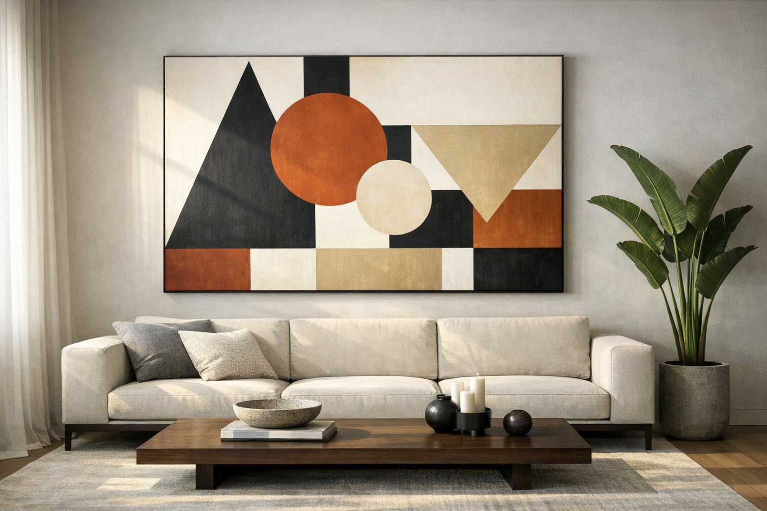 Schönheit durch geometrische minimalistische Gemälde: Ein zeitgemäßer Leitfaden zur Wohnraumdekoration