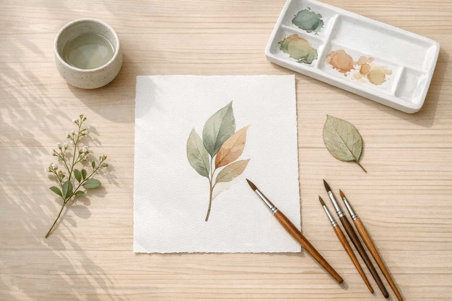 Botanische Kunst: Einfaches Tutorial für Minimalistische Naturmalerei