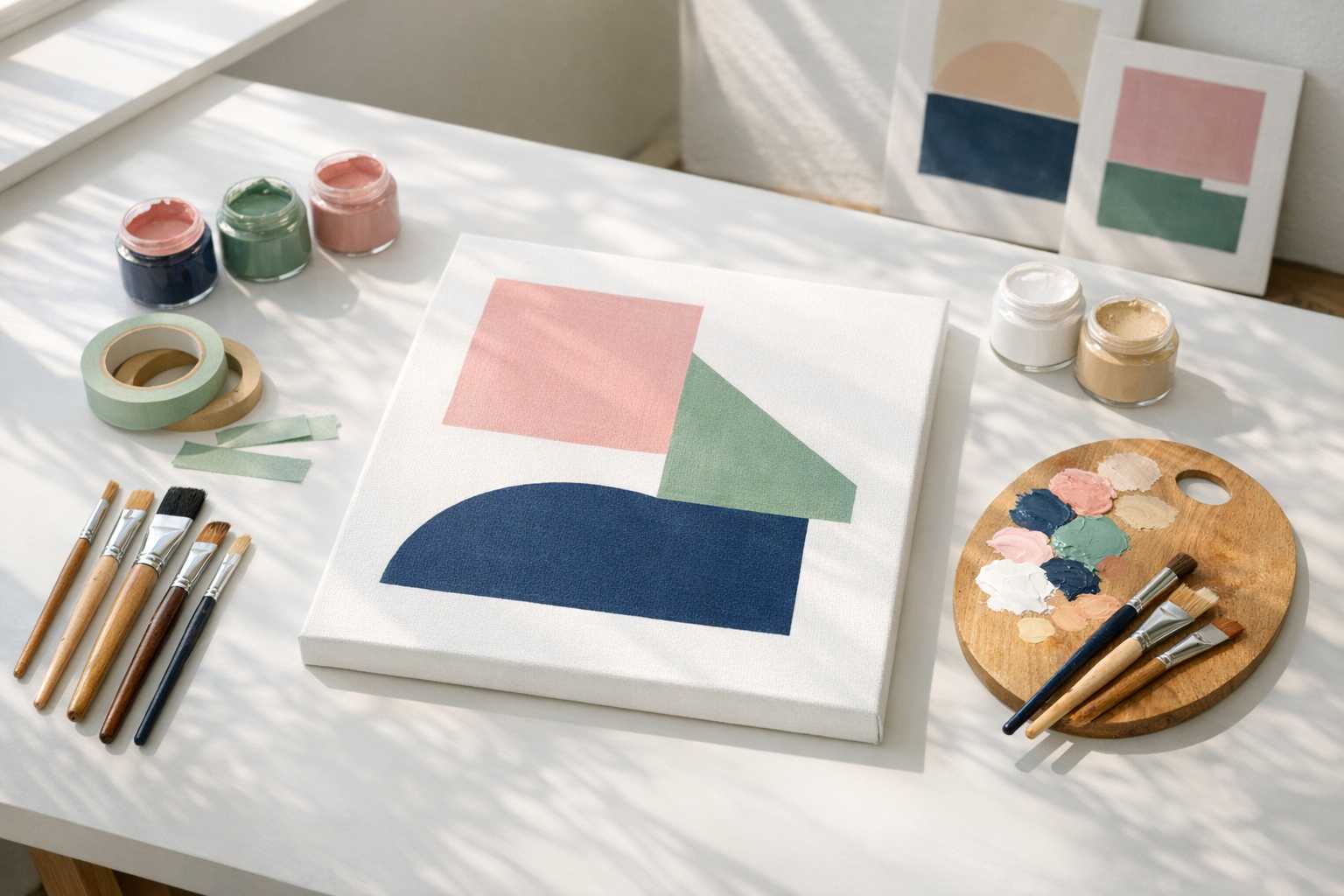 Minimalistische Farbblock-Kunst: Einfache Malprojekte für Anfänger