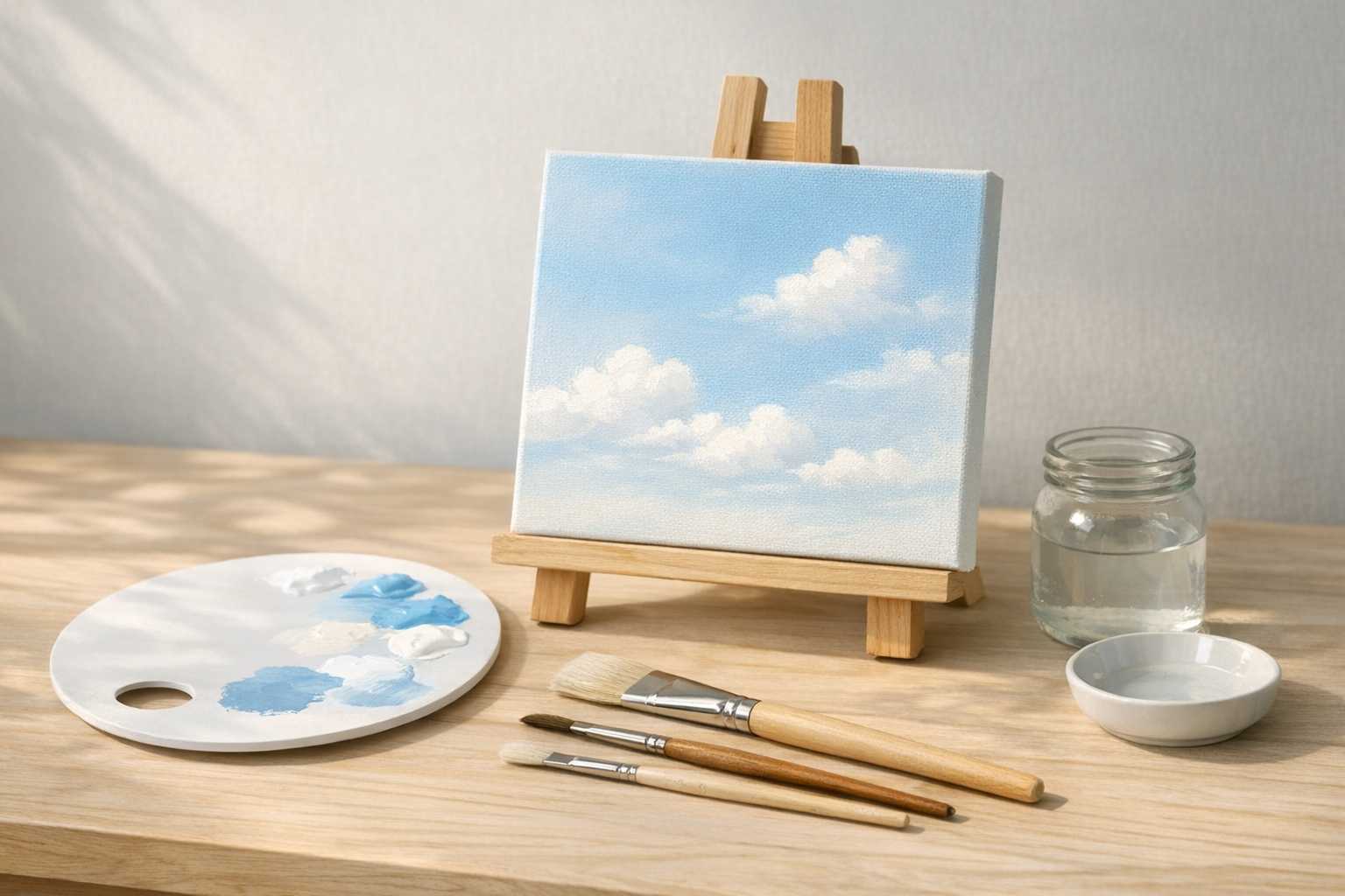 Minimalistische Wolkenmalerei: Ein umfassender Leitfaden für Anfänger